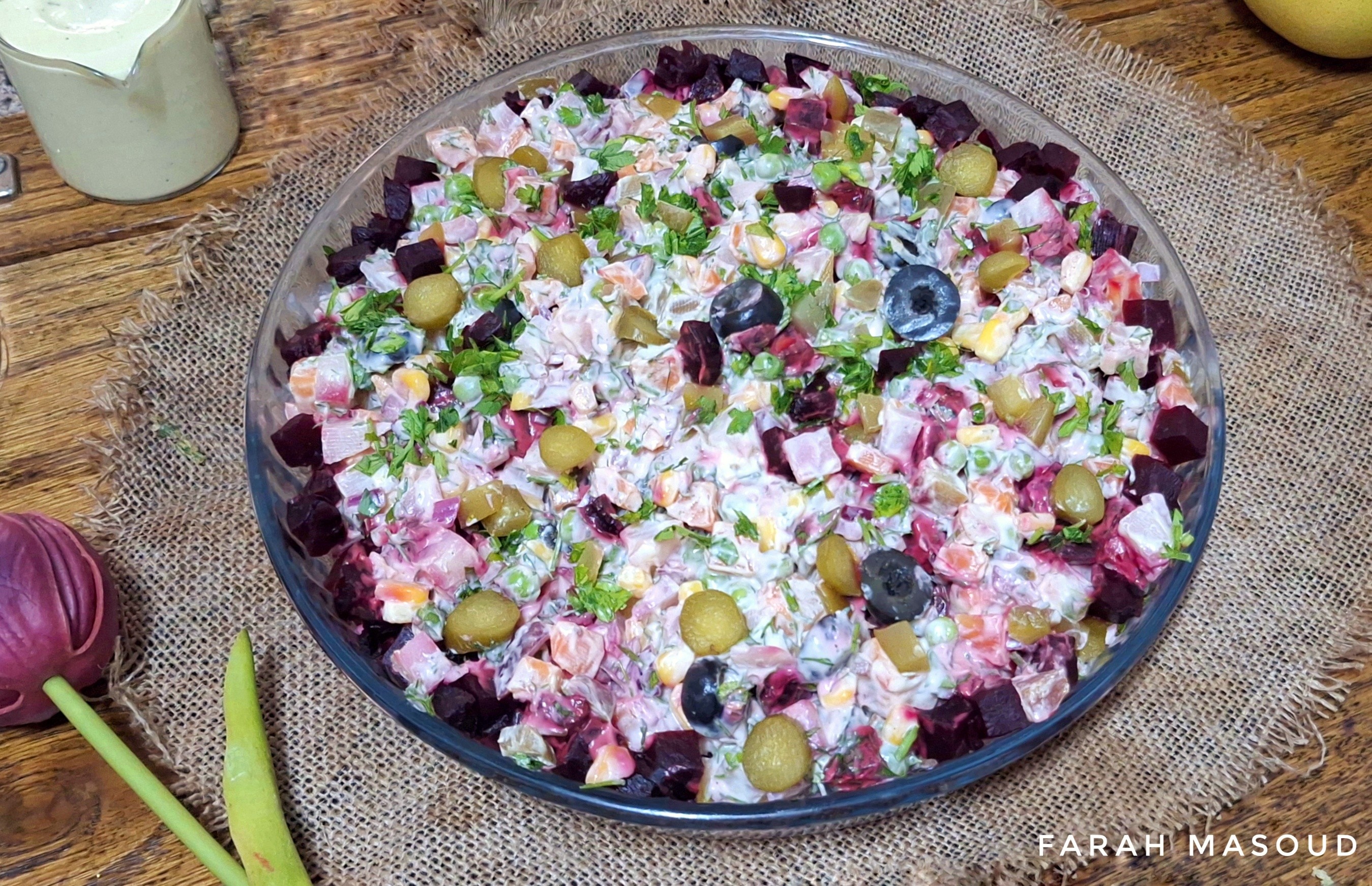 صورة وصفة سلطة روسية بالشمندر 